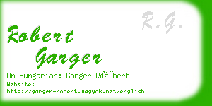 robert garger business card